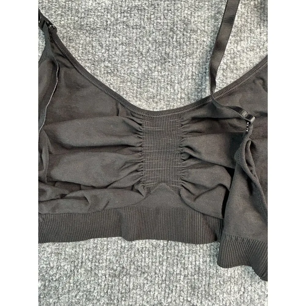 SKIMS Black Seamless Wireless Bra L XL Sculpting Adjustable Strap Bralette NWOT - Picture 4 of 9